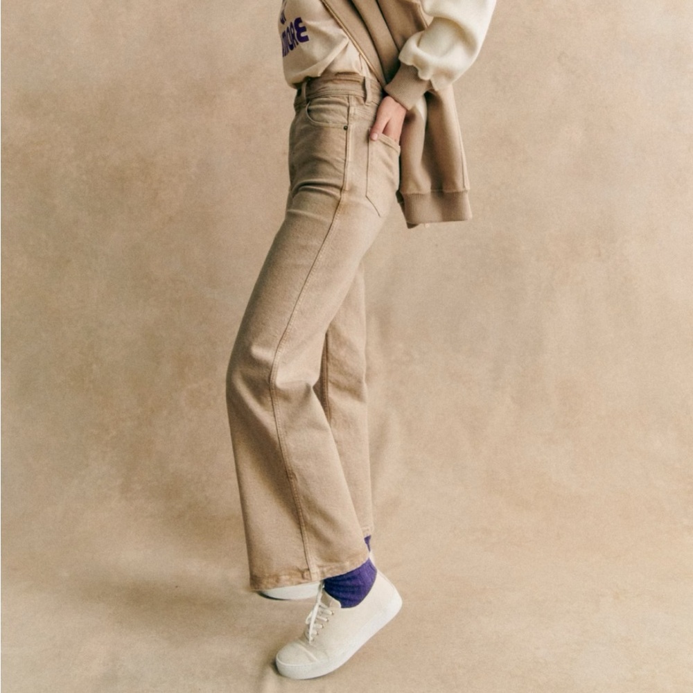 Sezane Le Crop in Light Beige size 34 - Picture 2 of 7